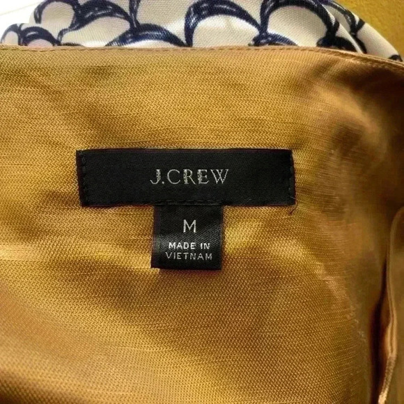 J. CREW Womens Dress Silk ROSIE Tunic 3/4 Sleeve Gold Color Size M. D10 - Picture 7 of 9